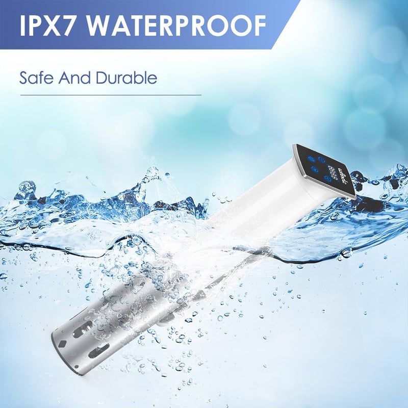 wancle Sous Vide Machines, 1100 Watts Sous-Vide Cooker Immersion Circulator, IPX7 Waterproof, Quiet, Easy to Use for Home Chefs - Image 5